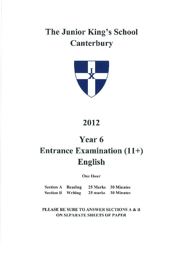 The Junior King's School Canterbury English Papers Collection