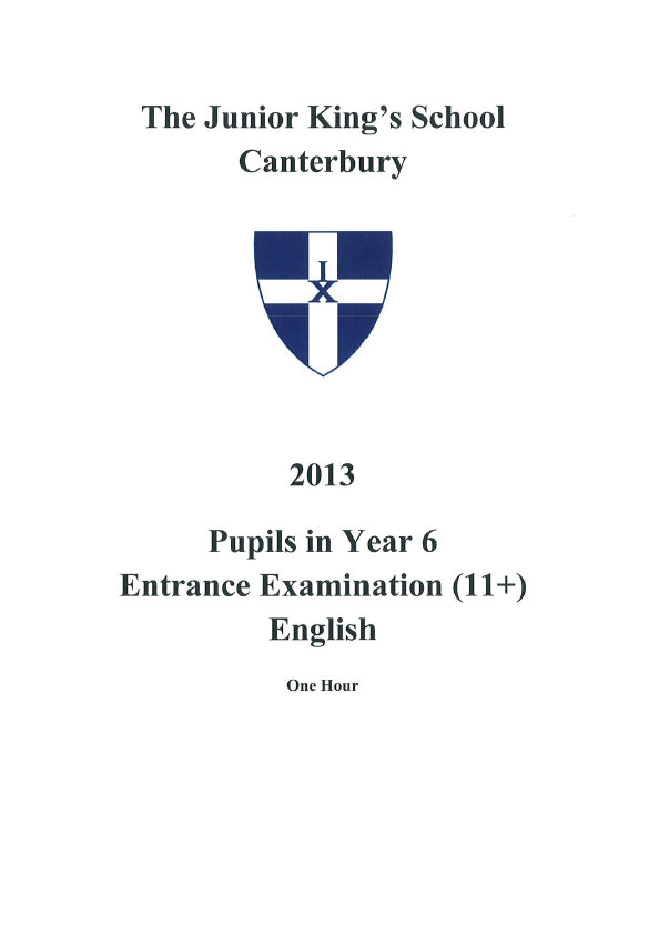 The Junior King's School Canterbury English Papers Collection