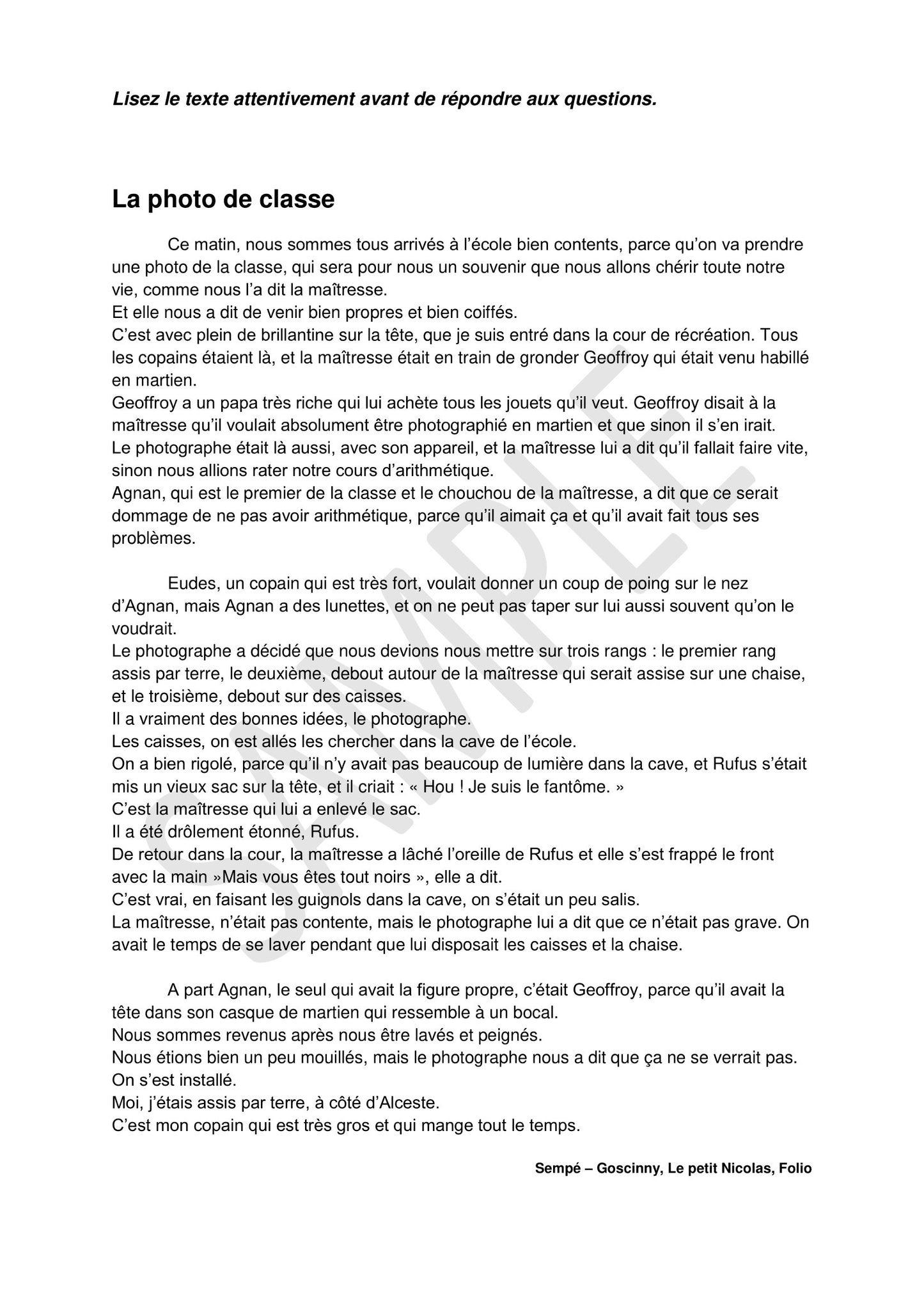 Whitgift School: 11+ French