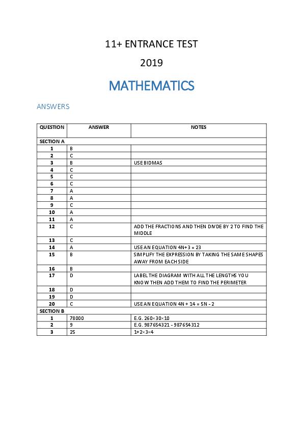 Eltham College: 11+ Maths [5]