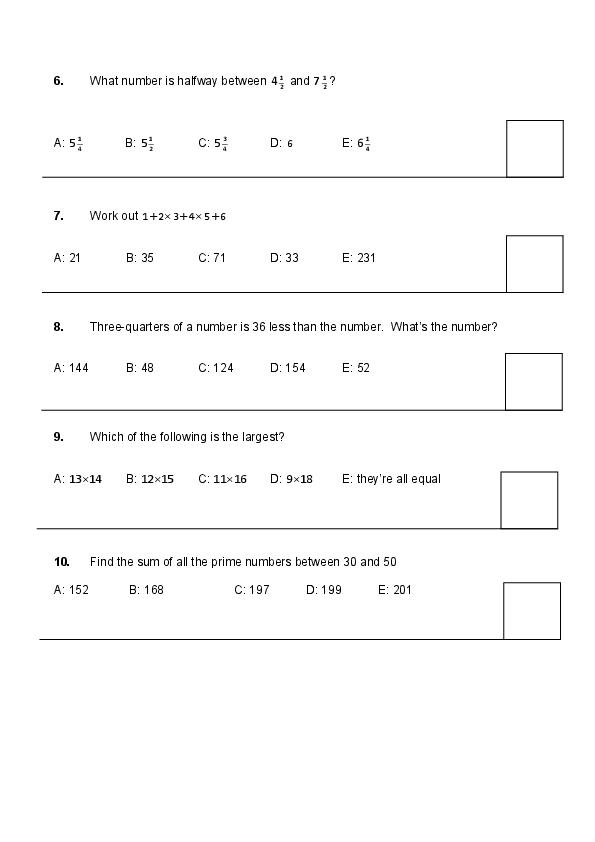 Latymer Upper School: 11+ Maths (2014) [136]