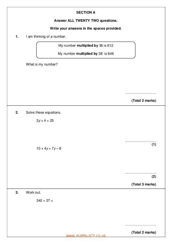 Mill Hill School: 11+ Maths  [145]