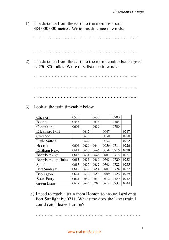 St Anselm's College: 11+ Maths  [158]