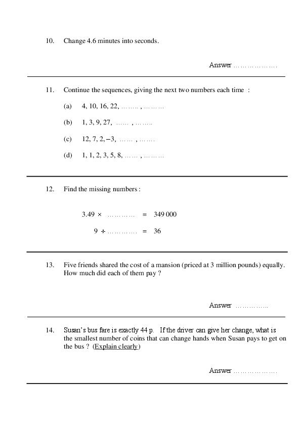 Oundle School: 11+ Maths (2008) [177]