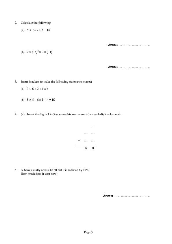 Oundle: 11+ Maths (2016) [179]