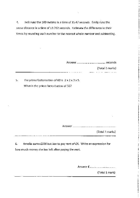 Chigwell School: 11+ Maths [18]