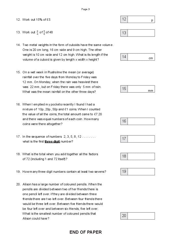 The Manchester Grammar School: 11+ Maths (2013) [188]