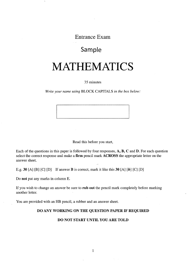 Peterborough School: 11+ Maths  [205]