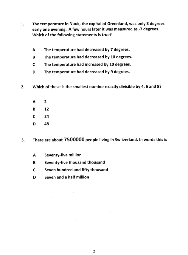 Peterborough School: 11+ Maths  [205]