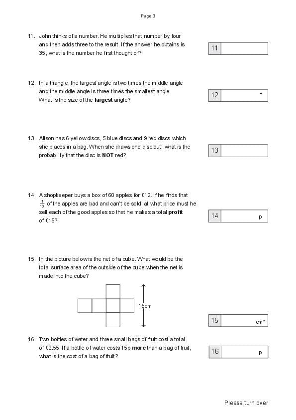 The Manchester Grammar School: 11+ Maths (2019) [243]