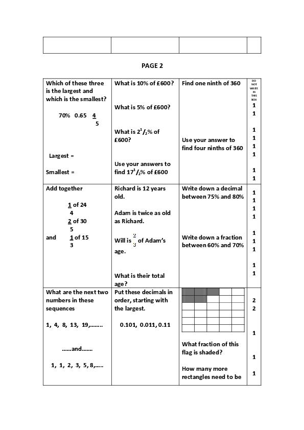 Reigate Grammar School: 11+ Maths (2012) [263]