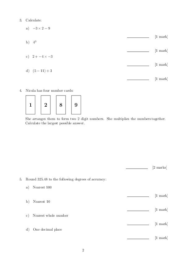 Sevenoaks: 11+ Maths Paper (2018) [289]