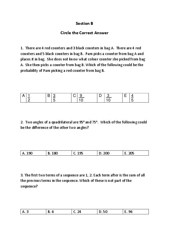 Streatham and Clapham High School: 11+ Maths (2019) [300]