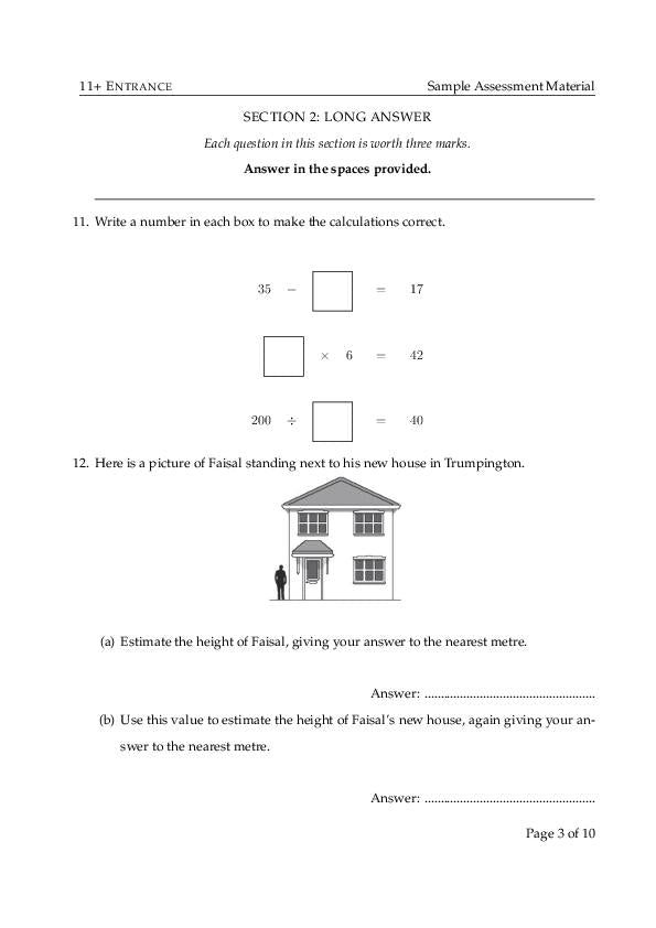 The Leys: 11+ Maths [314]