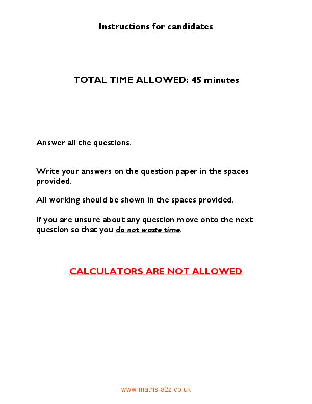 Epsom College: 11+ Maths  [Version: 2] [32]