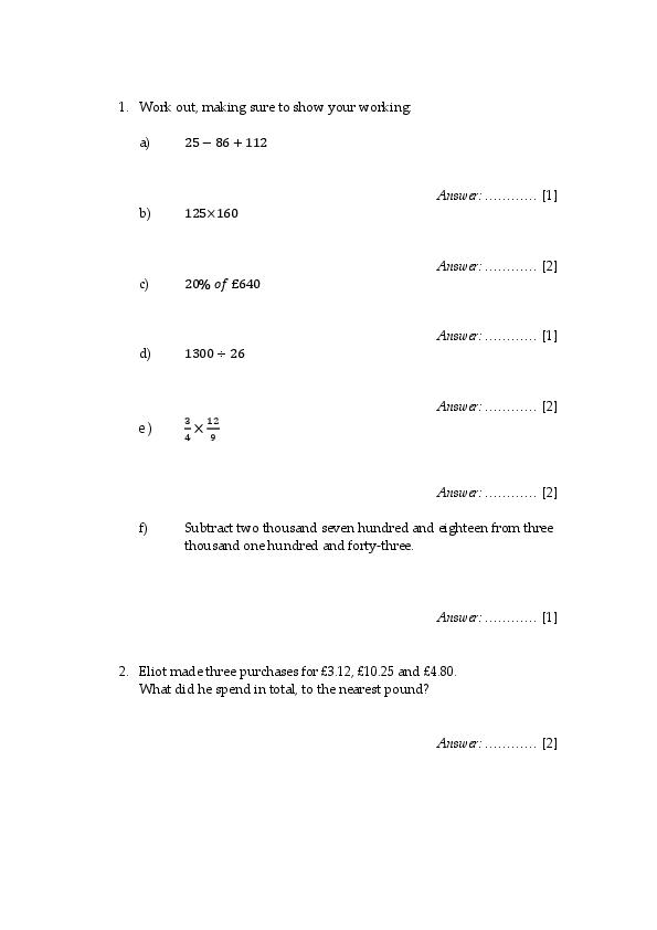Sevenoaks: 11+ Maths (2012) [321]