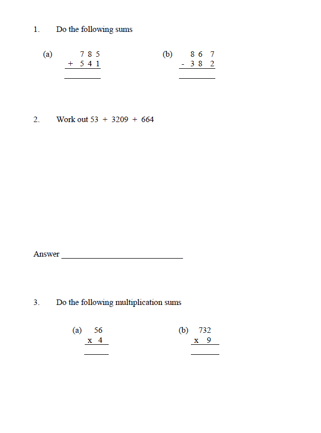 Emanuel School: 11+ Maths  [Version: 2]  [60]