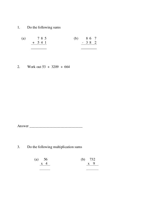 Emanuel School: 11+ Maths  [Version: 4]  [63]