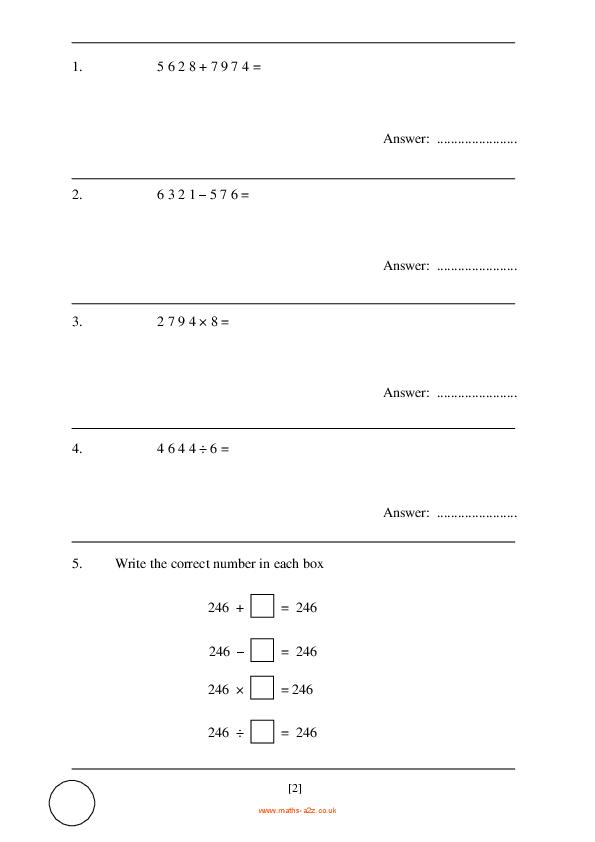 Francis Holland School: 11+ Maths (2011) [69]