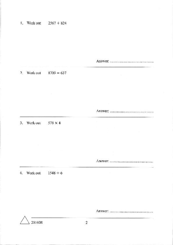 South Hampstead High School: 11+ Maths (2012) [96]