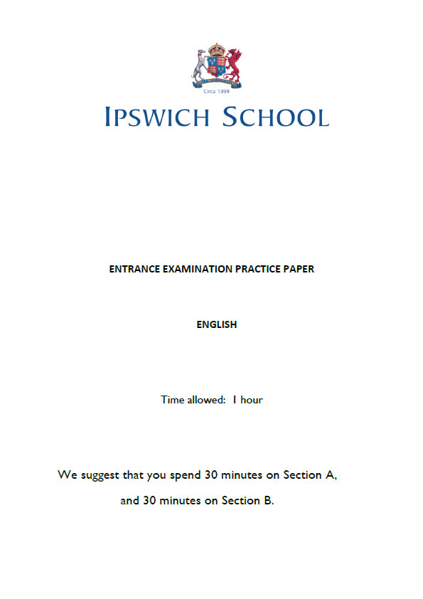 Ipswich School: 11+ English