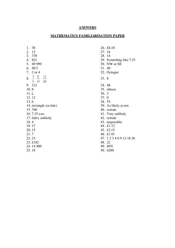 Dame Alice Owen's School: 11+ Maths [4]