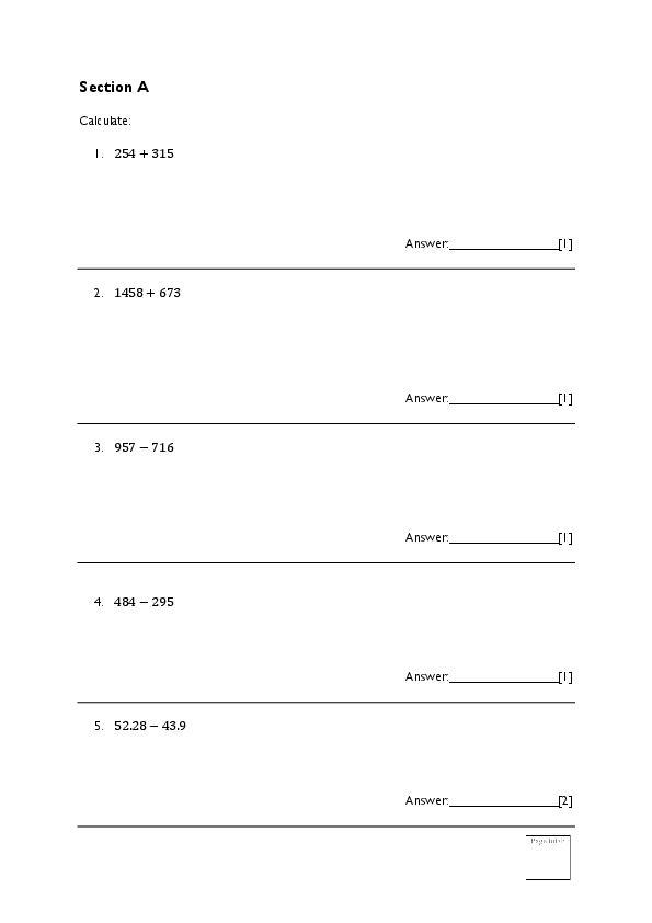 Emanuel School: 11+ Maths (2020) [28]