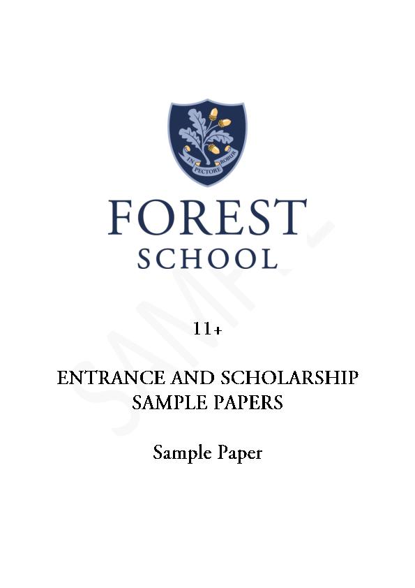 Forest School: 11+ Maths [34]
