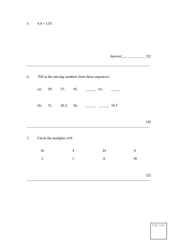 Dulwich College: 11+ Maths  [Version: 4]  [55]