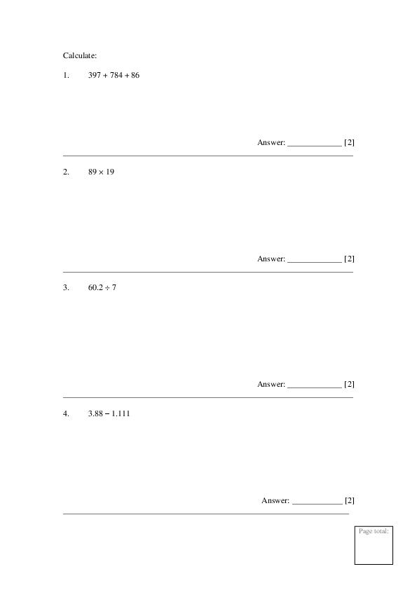 Dulwich College: 11+ Maths  [Version: 5]  [56]
