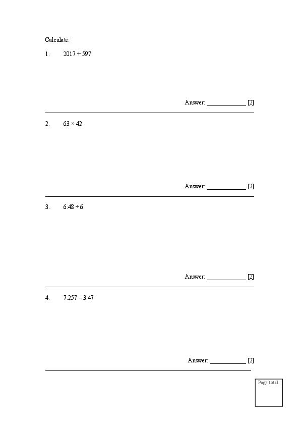 Dulwich College: 11+ Maths  [Version: 6]  [57]