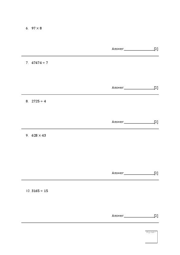Emanuel School: 11+ Maths  [Version: 1]  [59]