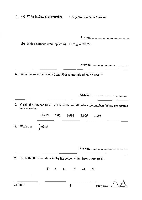 St James Senior Girl’s School: 11+ Maths (2013) [50]