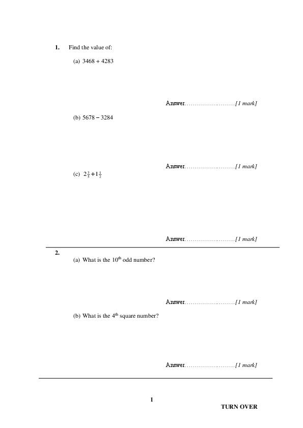 Merchant Taylors': 11+ Maths (2009) [173]