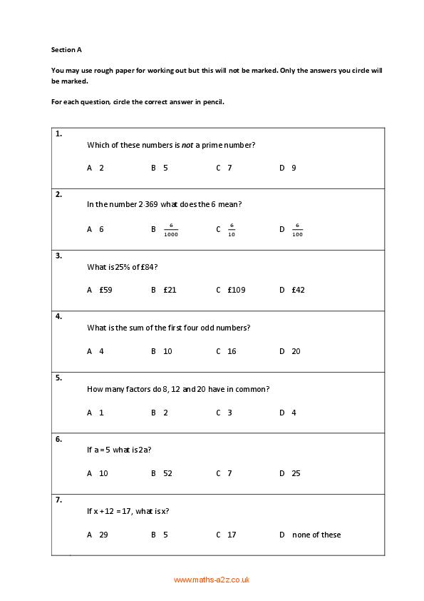 Alderley Edge School for Girls: 11+ Maths  [222]