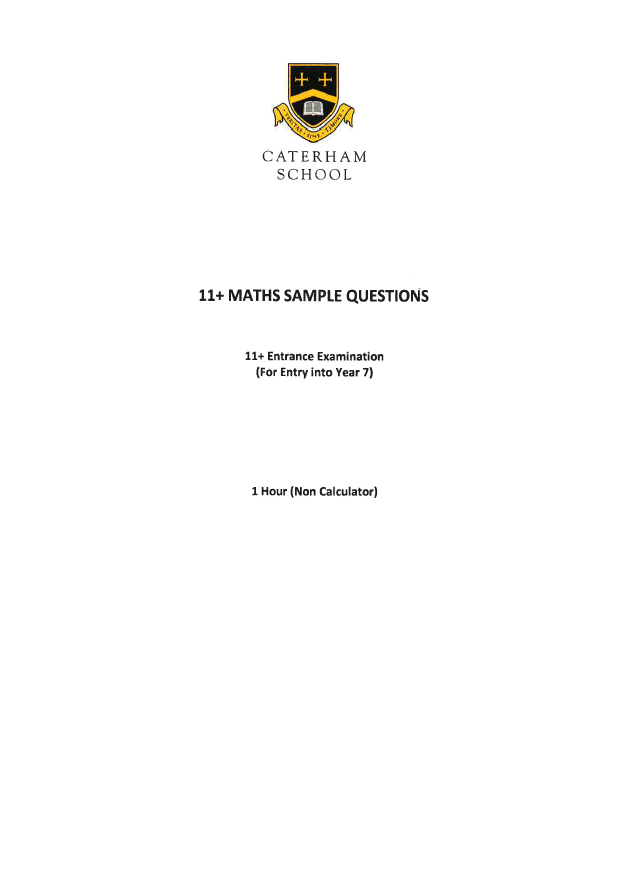 Caterham: 11+ Maths  [235]
