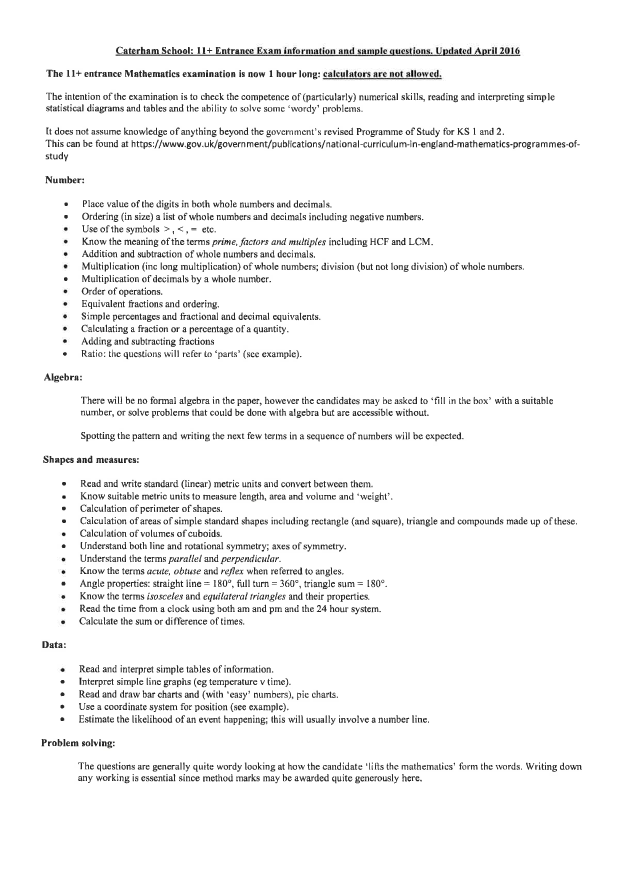 Caterham: 11+ Maths  [235]
