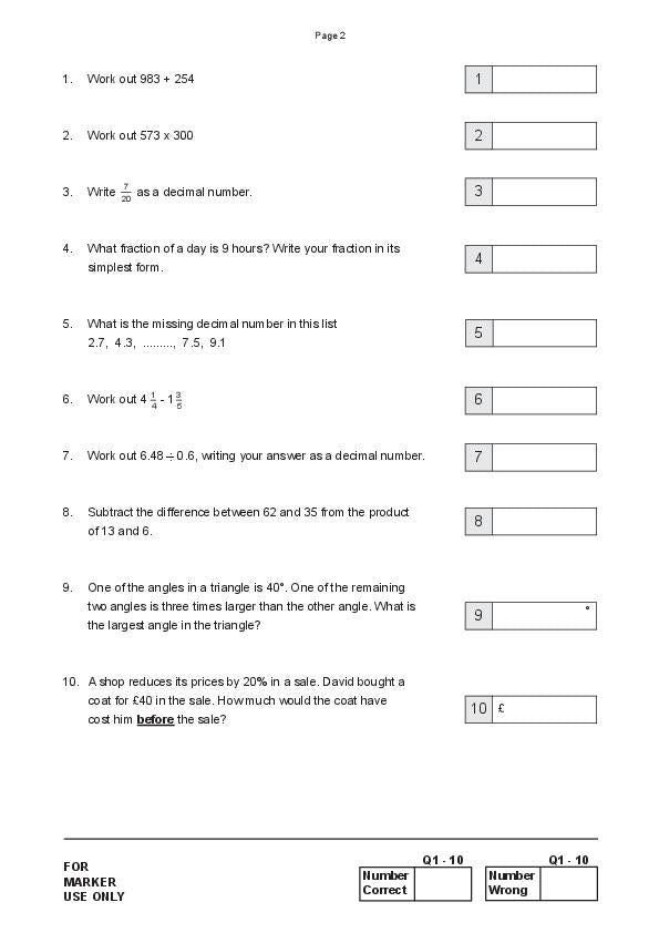 Manchester Grammar School: 11+ Maths (2016) [274]