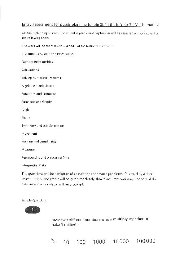 St Faith's Cambridge: 11+ Maths [306]
