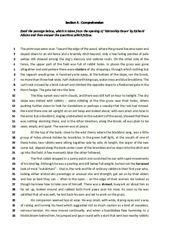 Caterham School: 11+ English  [Version: 1]