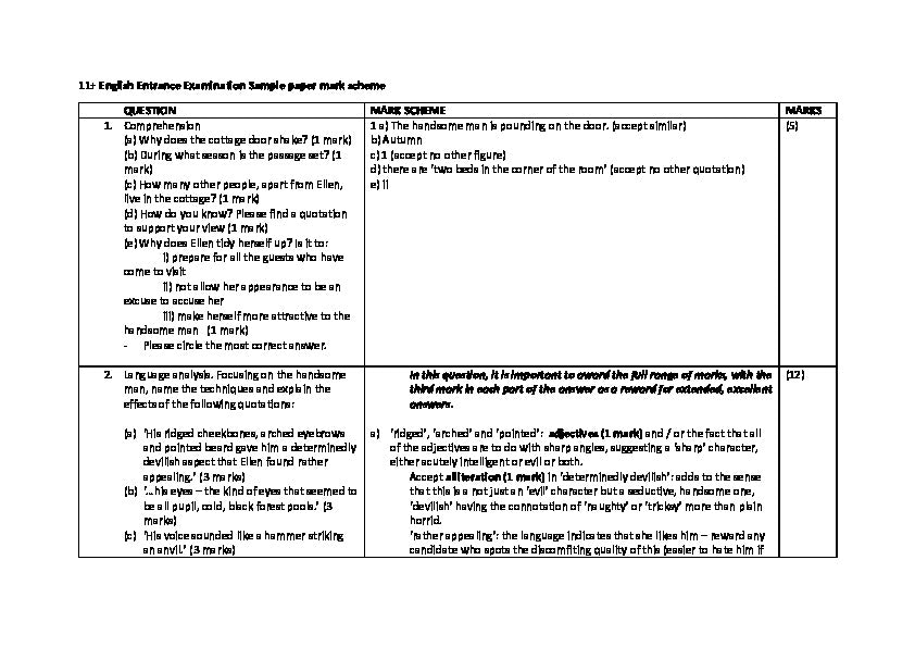 Dulwich College: 11+ English  [Version: 3]