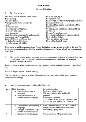 North Halifax Grammar School: 11+ English  [Version: 2] [Marking scheme]