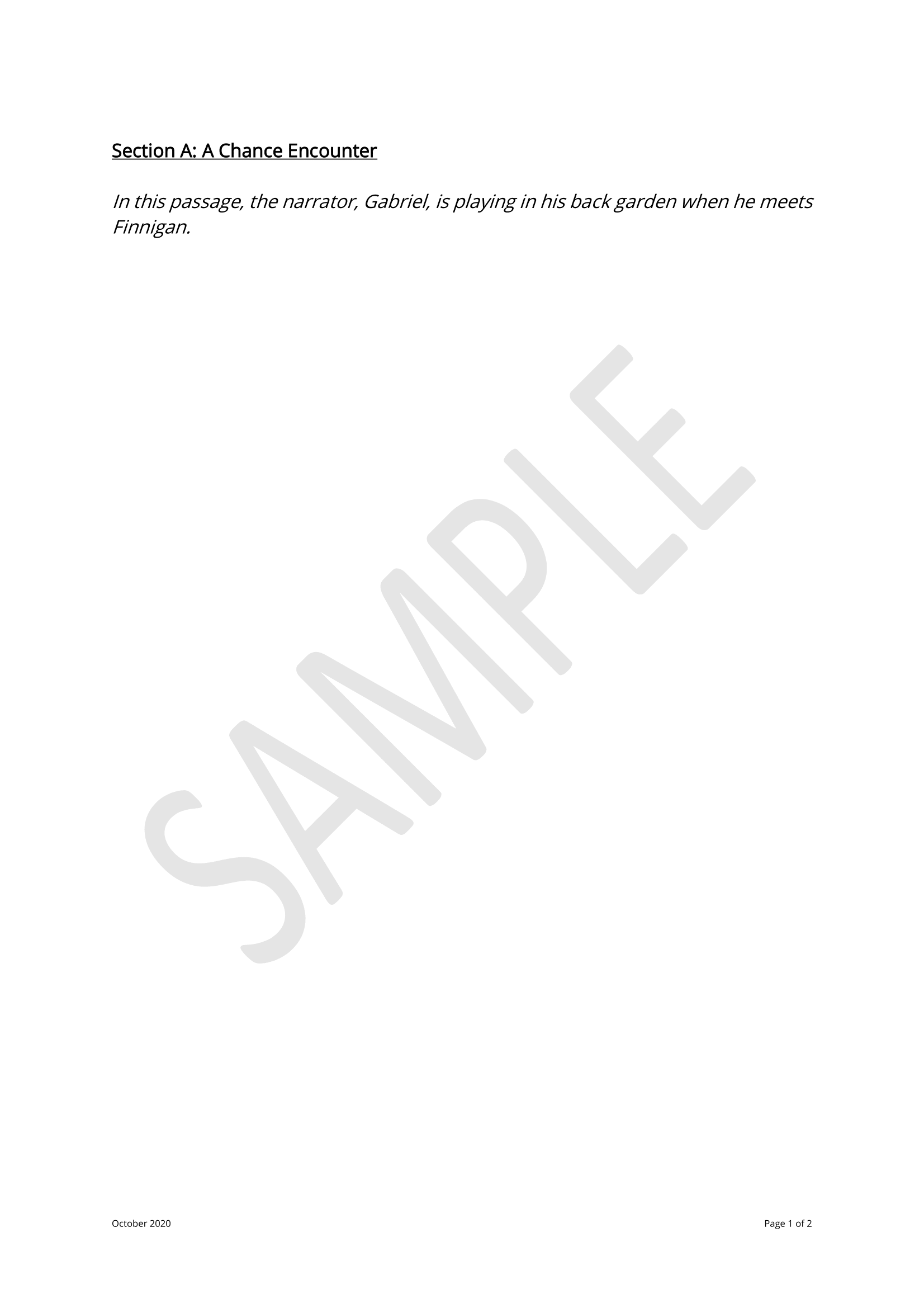 Bancroft's School: 11+ English  [Version: 3]