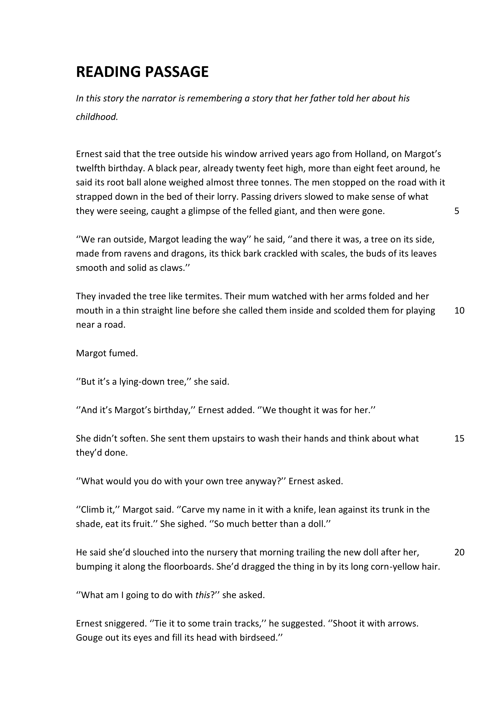 Alleyn's School: 11+ English  [Version: 4]