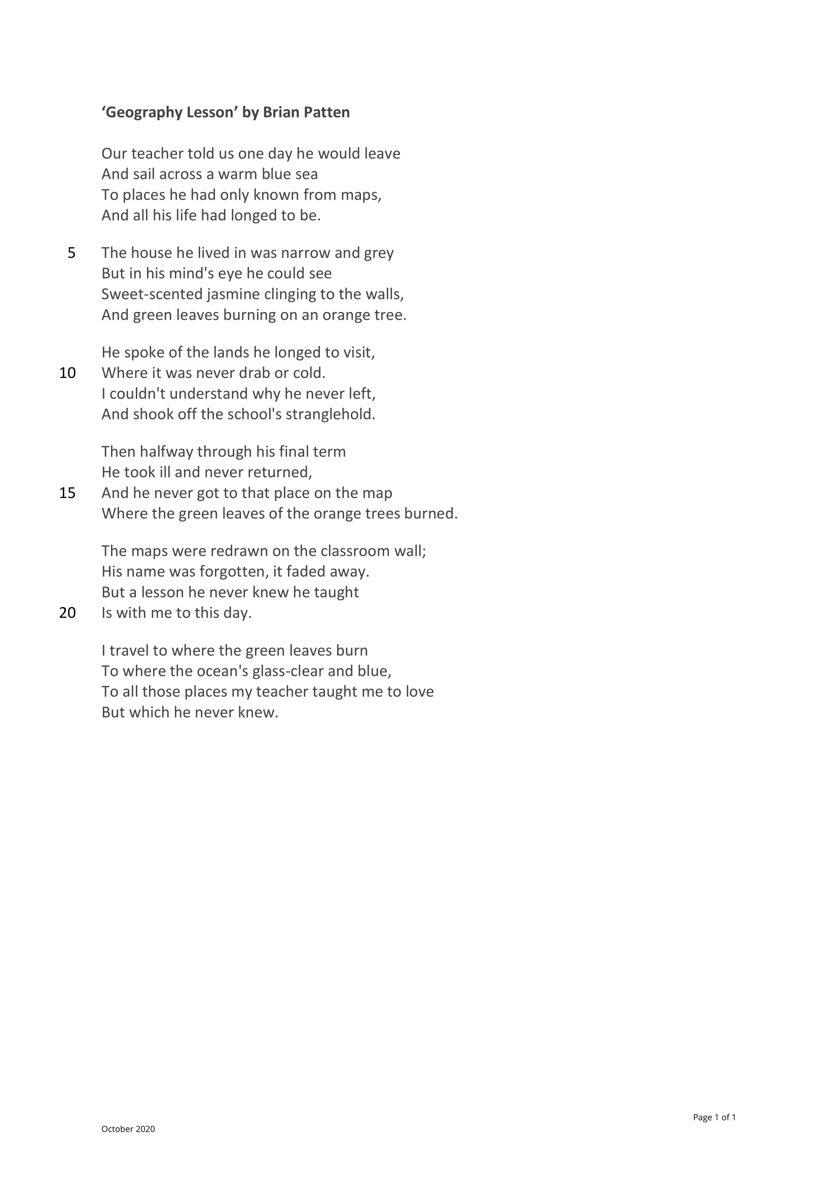 Bancroft's School: 11+ English  [Version: 4]