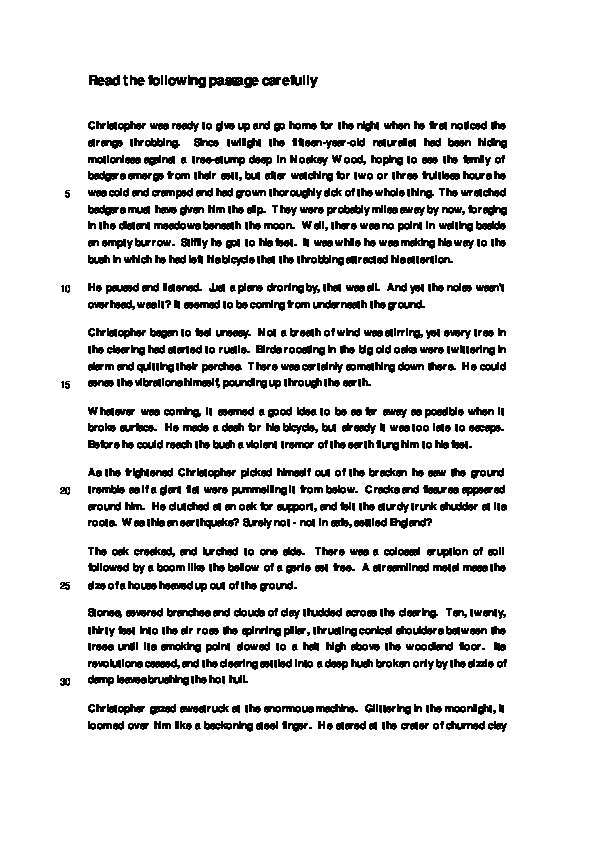 Dulwich College: 11+ English  [Version: 1]