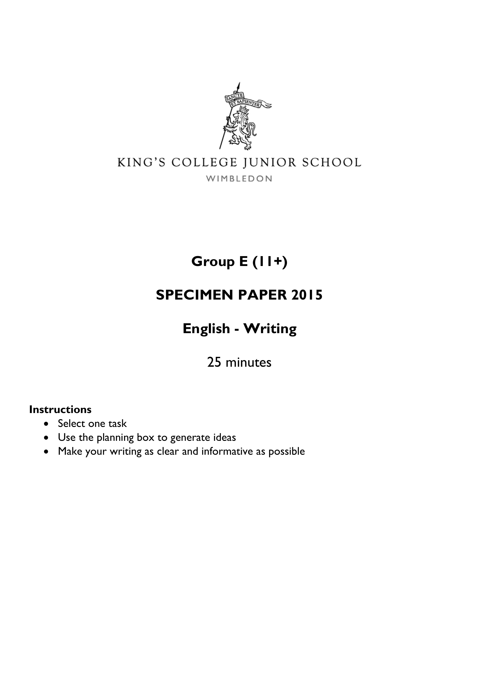 Free English 11+ Papers Collection